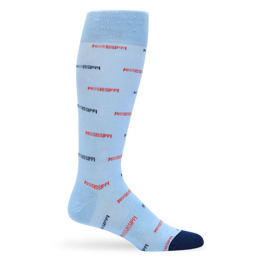Powder Blue Mississippi Dress Socks DeadSoxy
