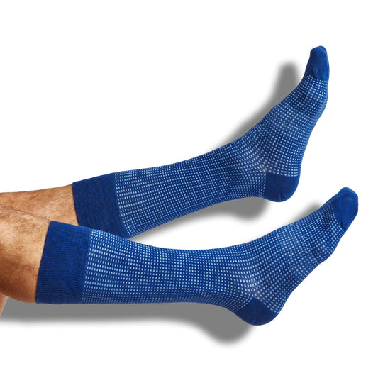 Powder / Navy Birdseye Dress Socks DeadSoxy