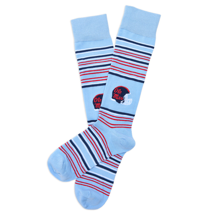 Powder Ole Miss Helmet Dress Socks DeadSoxy