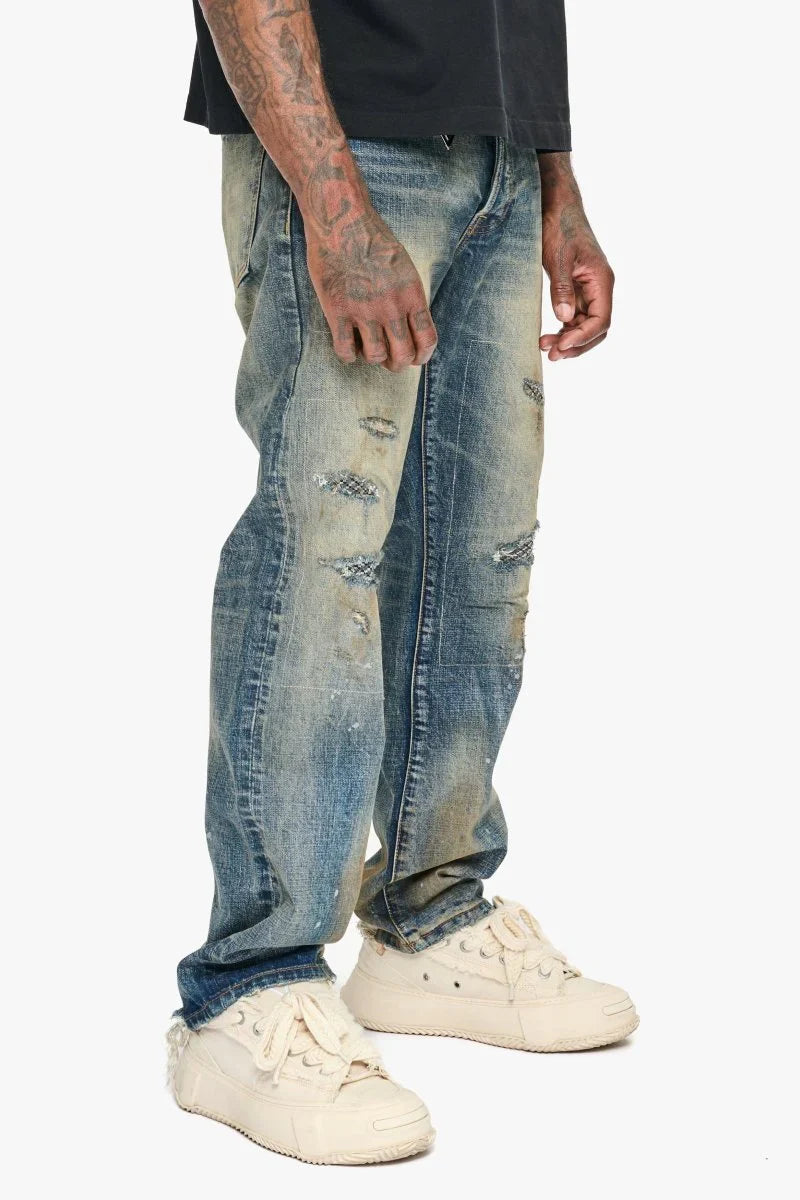 Valabasas Pox Straight Leg Jeans - Dirty Vintage Wash Denim Exchange