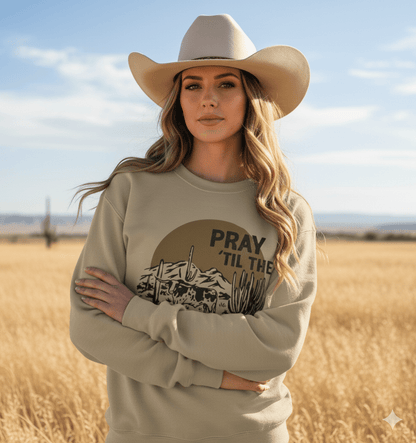 Pray Til The Cows Come Home Graphic Sweatshirt Wild Junkie