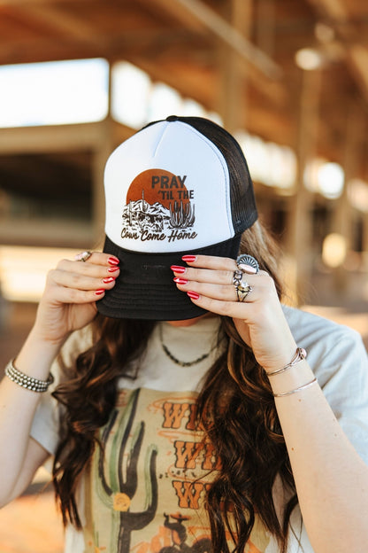Pray Til The Cows Come Home Trucker Hat Wild Junkie