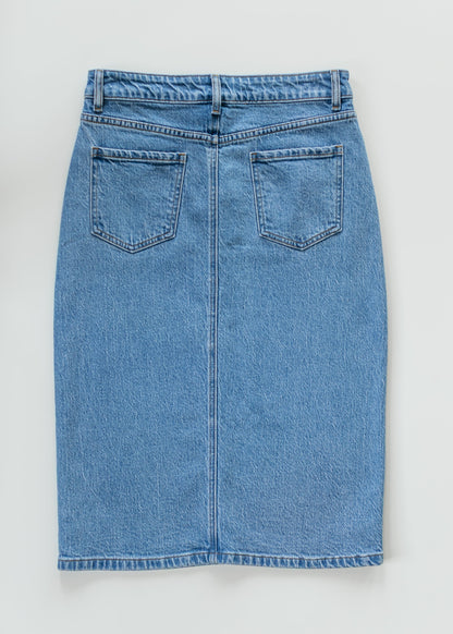 Remi Denim Classic Wash Midi Skirt