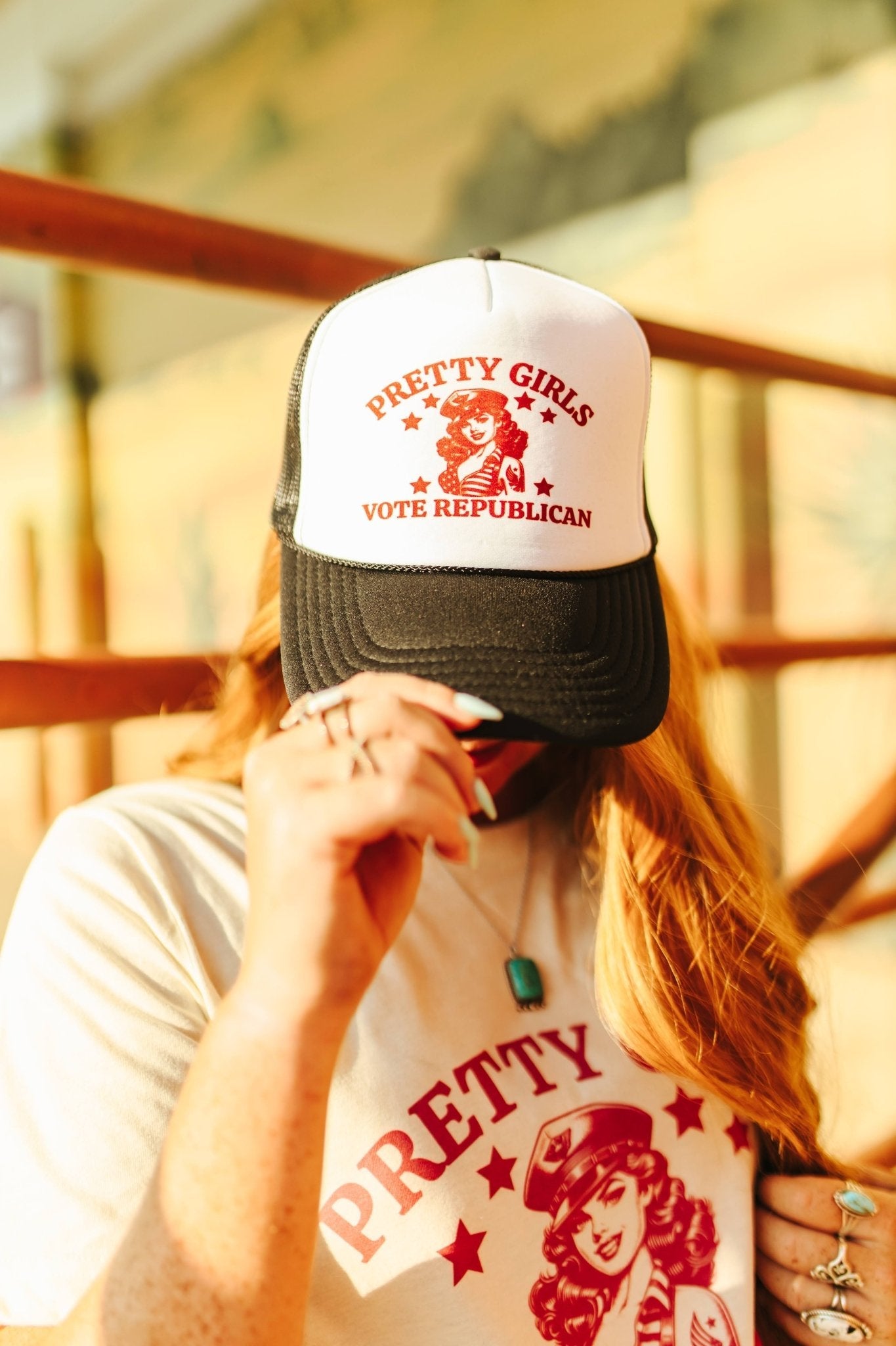 Pretty Girls Vote Republican Trucker Hat Wild Junkie