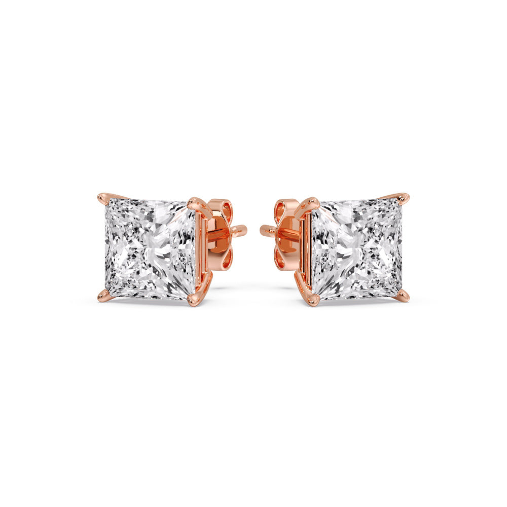 Princess Cut Diamond Stud Earring Fascinating Diamonds
