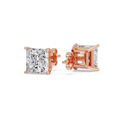 Princess Cut Diamond Stud Earring Fascinating Diamonds