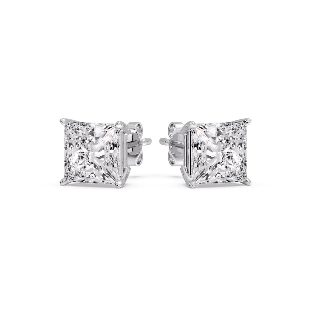 Princess Cut Diamond Stud Earring Fascinating Diamonds