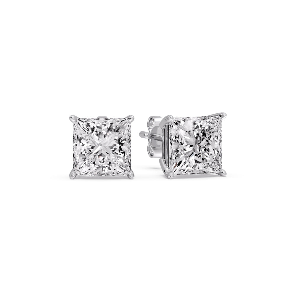 Princess Cut Diamond Stud Earring Fascinating Diamonds