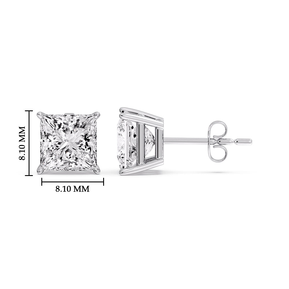 Princess Cut Diamond Stud Earring Fascinating Diamonds