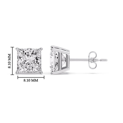 Princess Cut Diamond Stud Earring Fascinating Diamonds