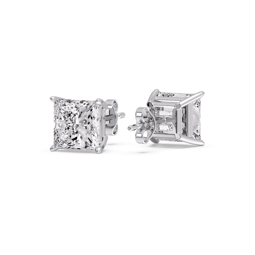 Princess Cut Diamond Stud Earring Fascinating Diamonds