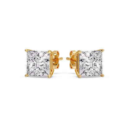Princess Cut Diamond Stud Earring Fascinating Diamonds