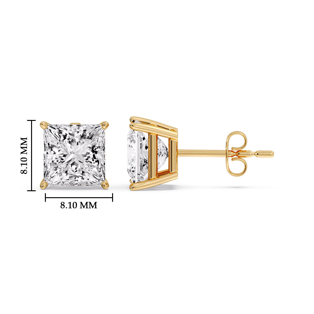Princess Cut Diamond Stud Earring Fascinating Diamonds