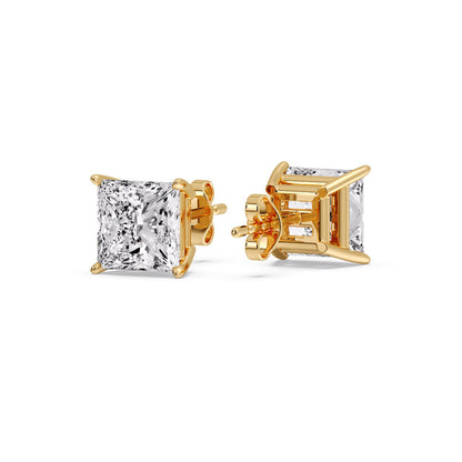 Princess Cut Diamond Stud Earring Fascinating Diamonds