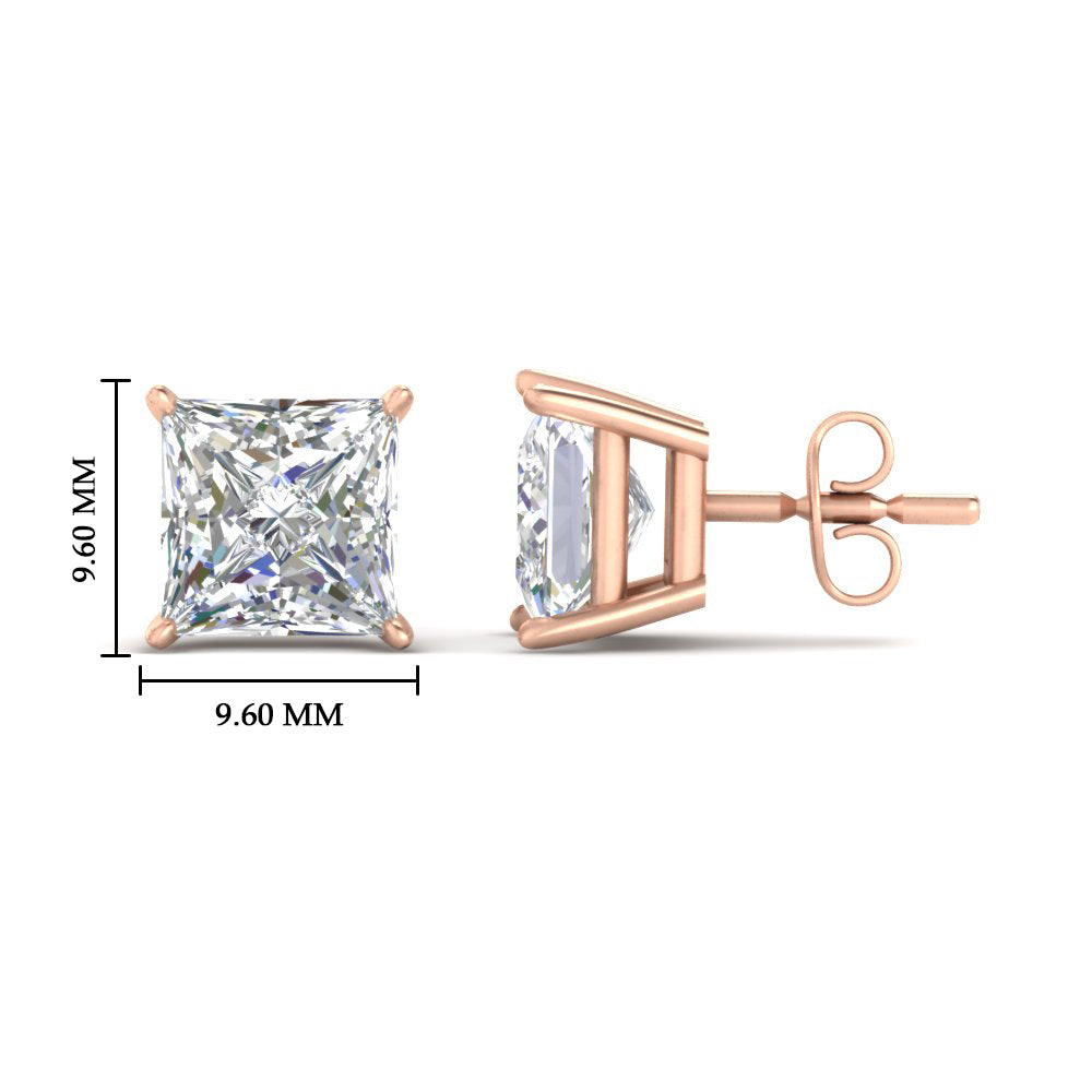 Princess Cut Diamond Stud Earring Fascinating Diamonds