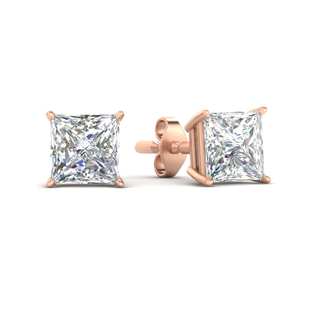 Princess Cut Diamond Stud Earring Fascinating Diamonds