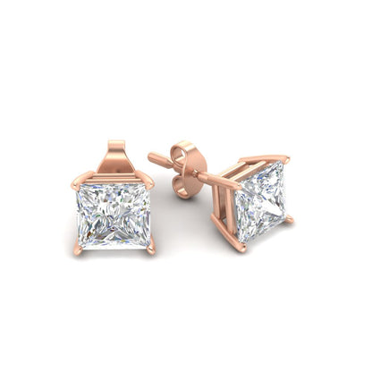 Princess Cut Diamond Stud Earring Fascinating Diamonds