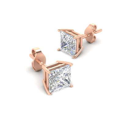 Princess Cut Diamond Stud Earring Fascinating Diamonds