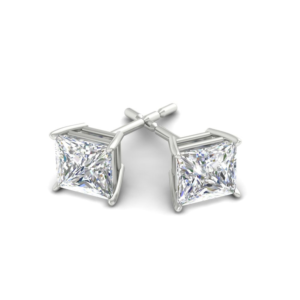 Princess Cut Diamond Stud Earring Fascinating Diamonds