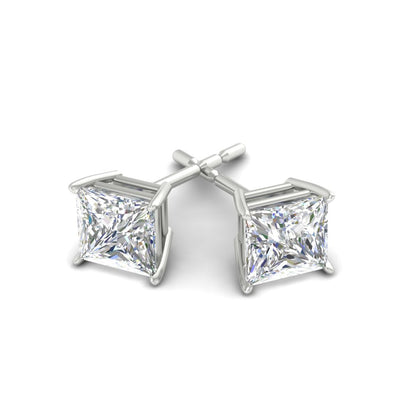 Princess Cut Diamond Stud Earring Fascinating Diamonds