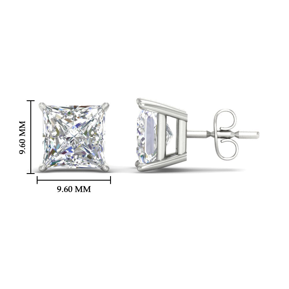 Princess Cut Diamond Stud Earring Fascinating Diamonds