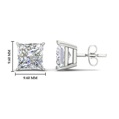 Princess Cut Diamond Stud Earring Fascinating Diamonds