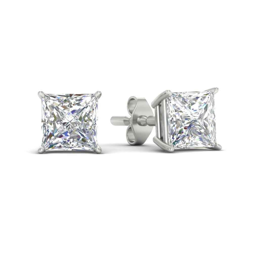 Princess Cut Diamond Stud Earring Fascinating Diamonds