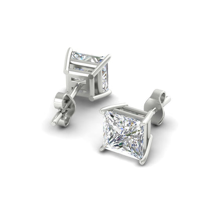 Princess Cut Diamond Stud Earring Fascinating Diamonds