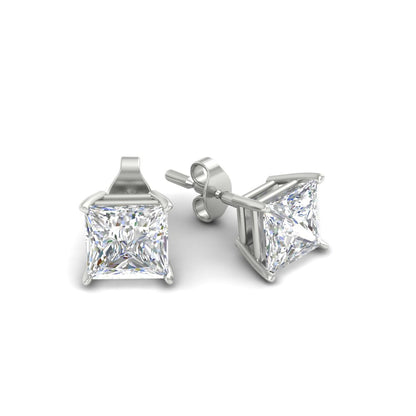 Princess Cut Diamond Stud Earring Fascinating Diamonds