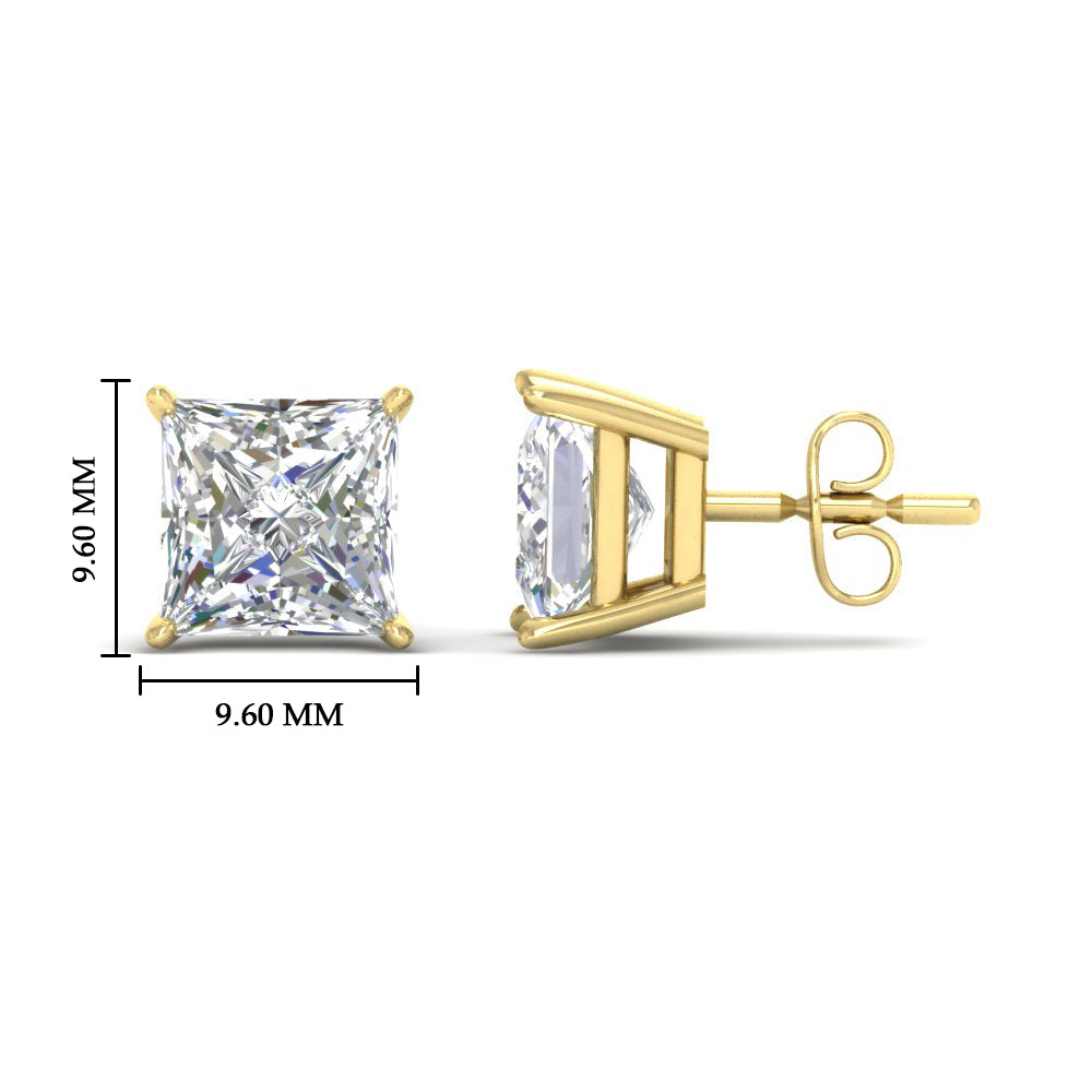 Princess Cut Diamond Stud Earring Fascinating Diamonds