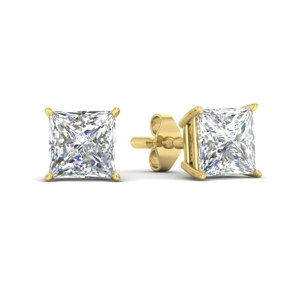 Princess Cut Diamond Stud Earring Fascinating Diamonds