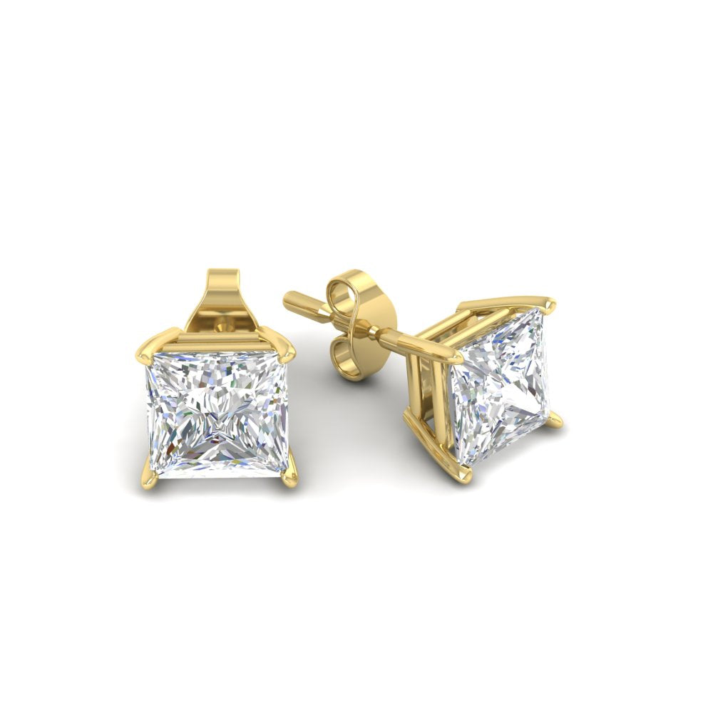 Princess Cut Diamond Stud Earring Fascinating Diamonds
