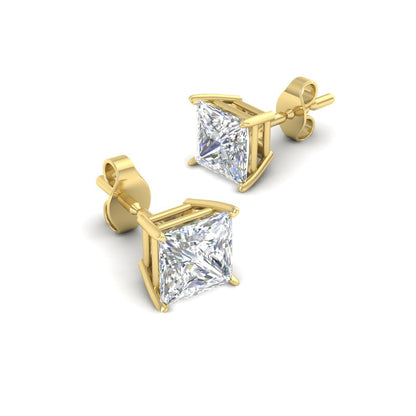 Princess Cut Diamond Stud Earring Fascinating Diamonds