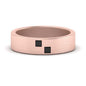 Princess Cut Brush Finish Band Fascinating Diamonds