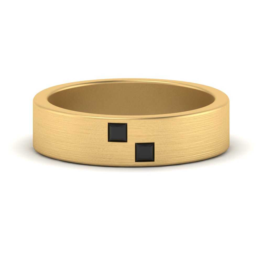 Princess Cut Brush Finish Band Fascinating Diamonds