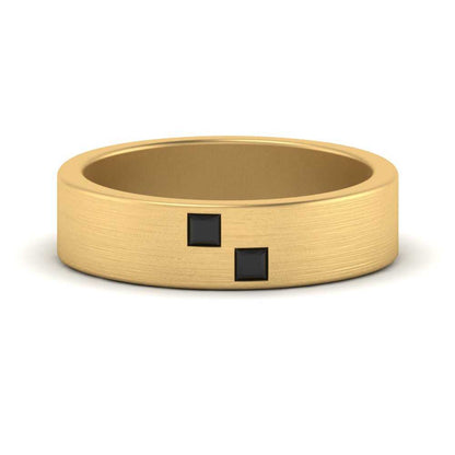 Princess Cut Brush Finish Band Fascinating Diamonds