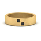 Princess Cut Brush Finish Band Fascinating Diamonds