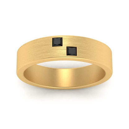 Princess Cut Brush Finish Band Fascinating Diamonds