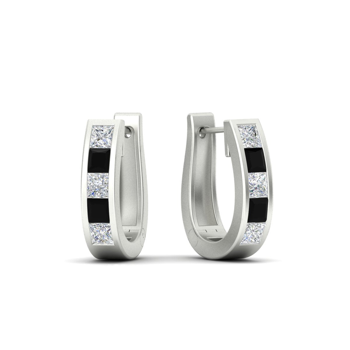 Channel Set Huggie Hoop Earring Fascinating Diamonds