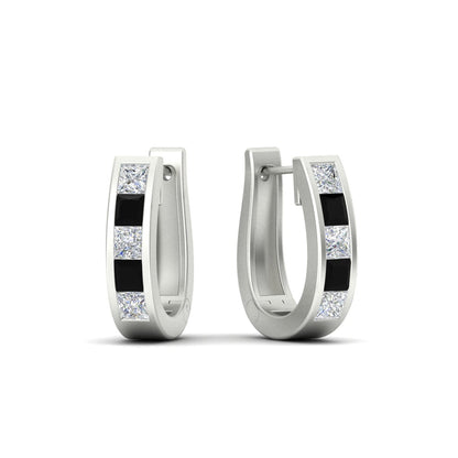 Channel Set Huggie Hoop Earring Fascinating Diamonds