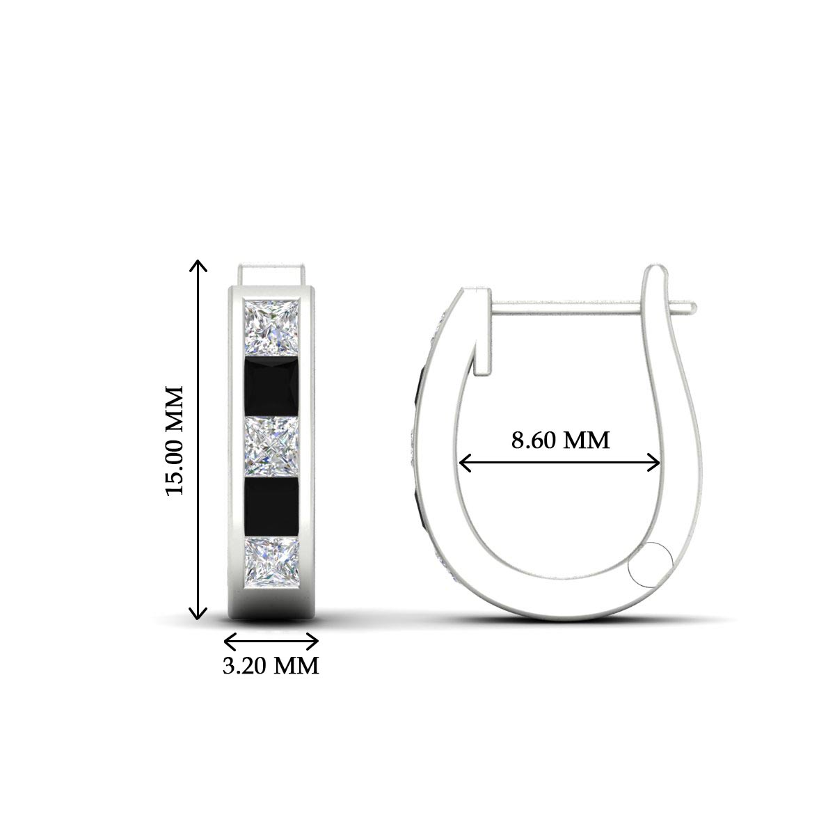 Channel Set Huggie Hoop Earring Fascinating Diamonds