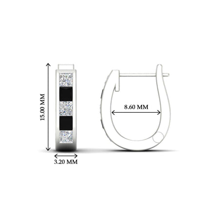 Channel Set Huggie Hoop Earring Fascinating Diamonds