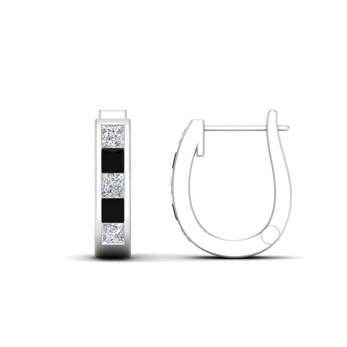 Channel Set Huggie Hoop Earring Fascinating Diamonds