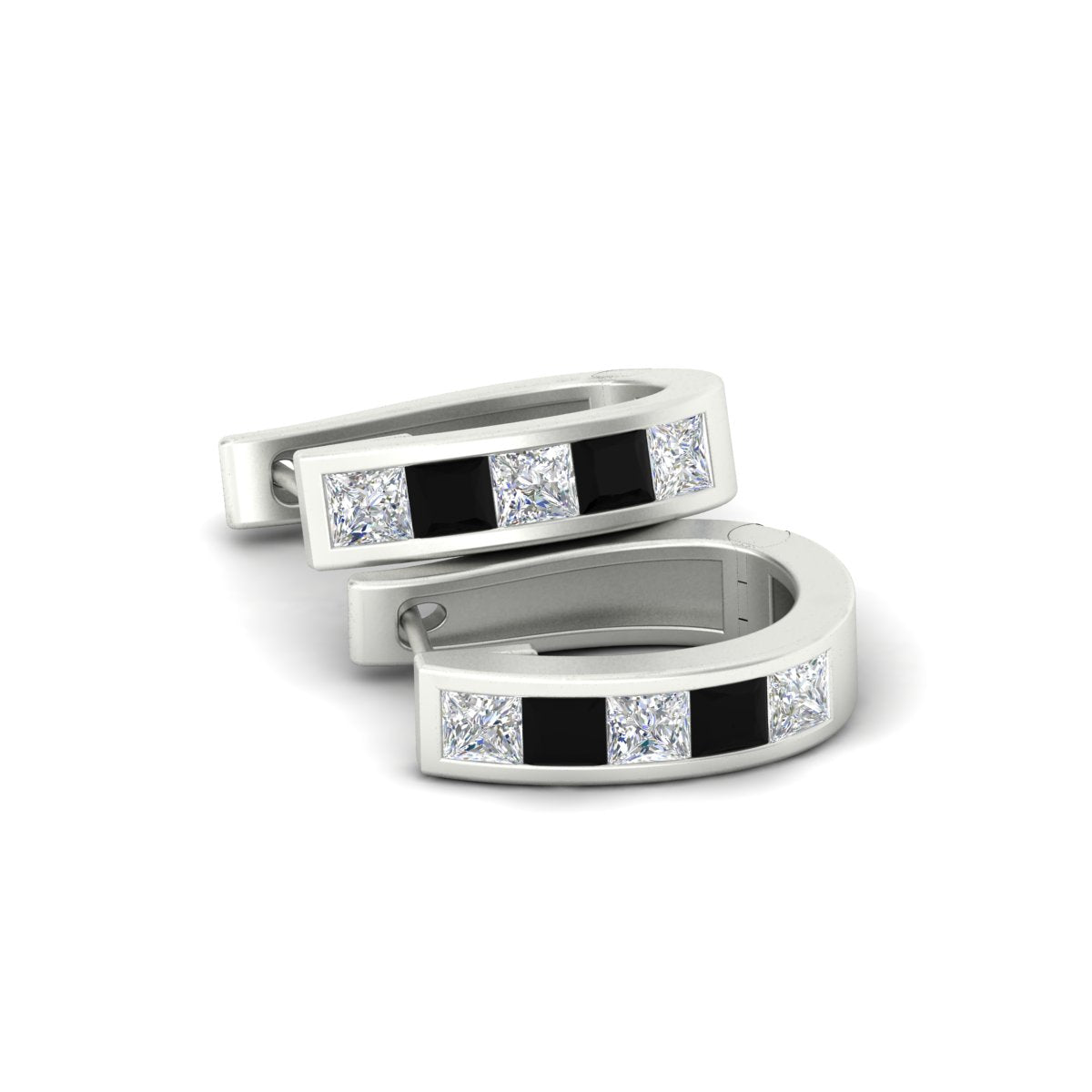 Channel Set Huggie Hoop Earring Fascinating Diamonds