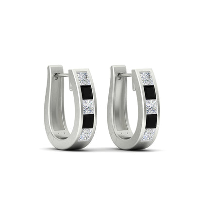 Channel Set Huggie Hoop Earring Fascinating Diamonds