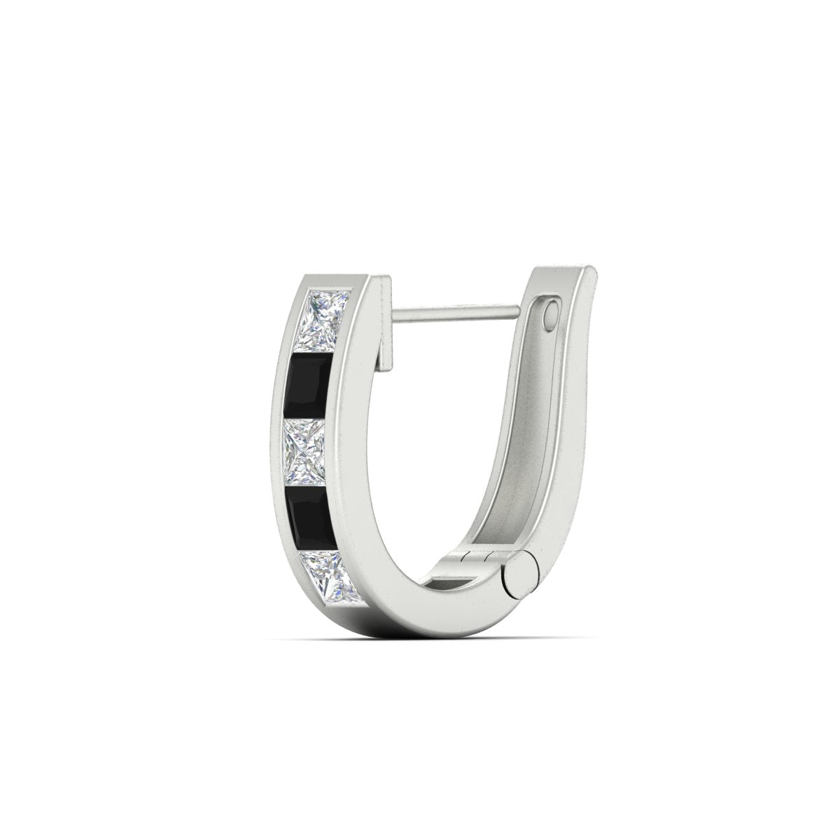 Channel Set Huggie Hoop Earring Fascinating Diamonds