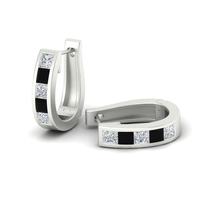 Channel Set Huggie Hoop Earring Fascinating Diamonds