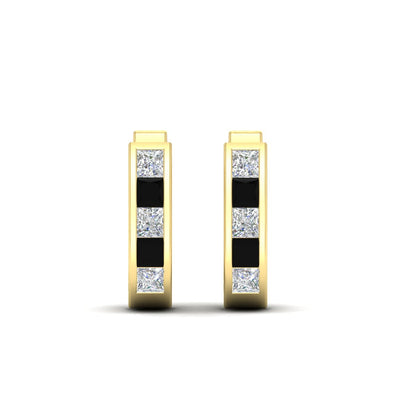 Channel Set Huggie Hoop Earring Fascinating Diamonds
