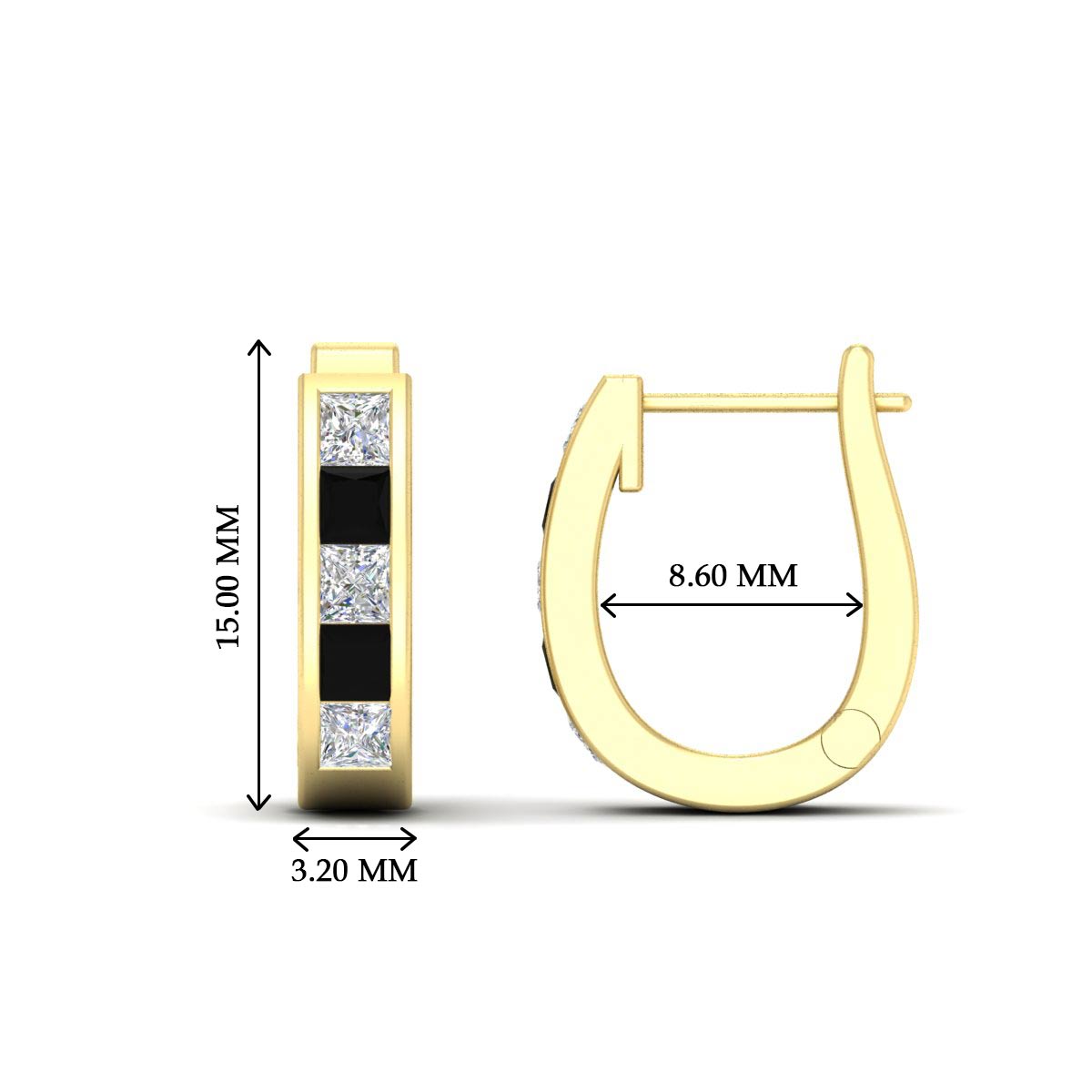 Channel Set Huggie Hoop Earring Fascinating Diamonds