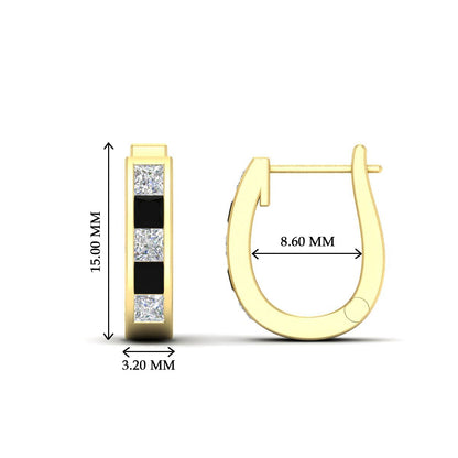 Channel Set Huggie Hoop Earring Fascinating Diamonds